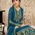 Blue embroidered georgette salwar