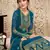 Blue embroidered georgette salwar