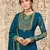 Blue embroidered georgette salwar