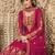 Magenta embroidered georgette salwar
