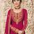 Magenta embroidered georgette salwar