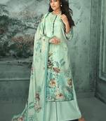Green digital print velvet salwar