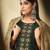 Green digital print velvet salwar
