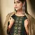 Green digital print velvet salwar