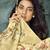 Yellow digital print velvet salwar