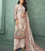 Pink digital print velvet salwar