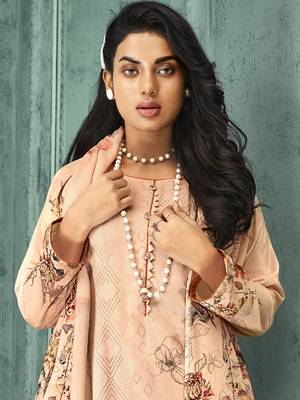 Peach digital print velvet salwar 3