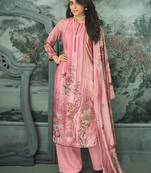 Pink digital print velvet salwar