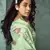 Green digital print velvet salwar