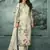 Cream digital print velvet salwar