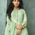Green digital print velvet salwar
