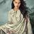 Cream digital print velvet salwar