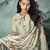 Cream digital print velvet salwar