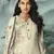 Cream digital print velvet salwar