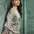 Grey digital print velvet salwar