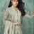 Grey digital print velvet salwar