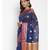 blue cotton silk woven saree with blouse