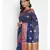 blue cotton silk woven saree with blouse