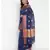 blue cotton silk woven saree with blouse