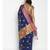 blue cotton silk woven saree with blouse