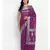 purple banarasi silk woven saree with blouse