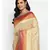beige katan silk woven saree with blouse