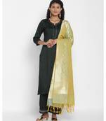 Grey Silk Blend Banarasi  printed  dupatta