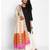 Beige Munga Silk Banarasi  printed  dupatta