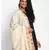 Beige Munga Silk Banarasi  printed  dupatta