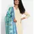 Blue Munga Silk Banarasi  printed 5 dupatta