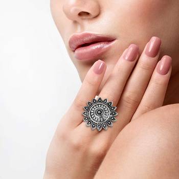 Sukai Jewels oxidised design rings for women and girls 3