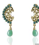 Kshitij Jewels Red Drops Golden Earring