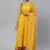 Yellow Embroidered Faux Georgette Semi Stitched Salwar With Dupatta
