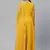 Yellow Embroidered Faux Georgette Semi Stitched Salwar With Dupatta