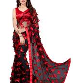 Women's Net Embroidered Saree Titli