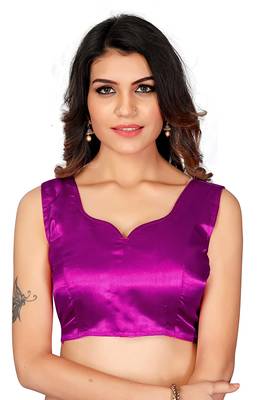 Women's Net Embroidered Saree Titli Purple 3