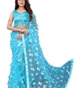 Women's Net Embroidered Saree Titli Firoji