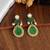 Green danglers-drops