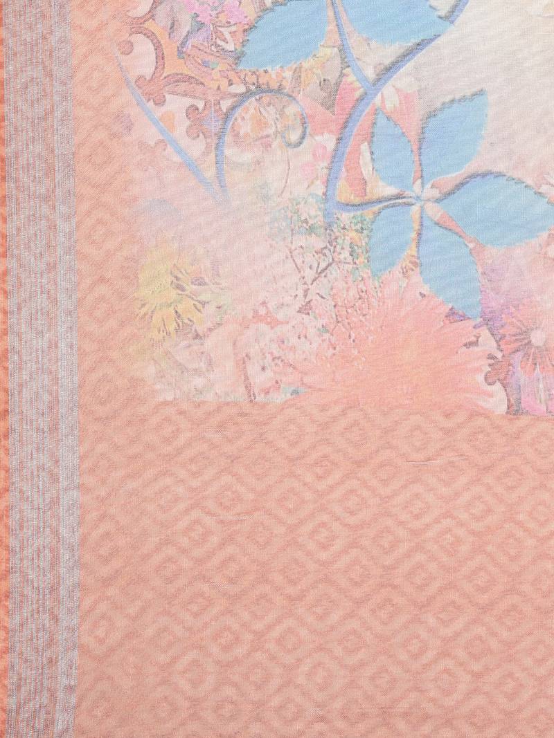 CLASSICATE from the house of The Chennai Silks Multicolor Linen Blend Printed Saree With Running Blouse