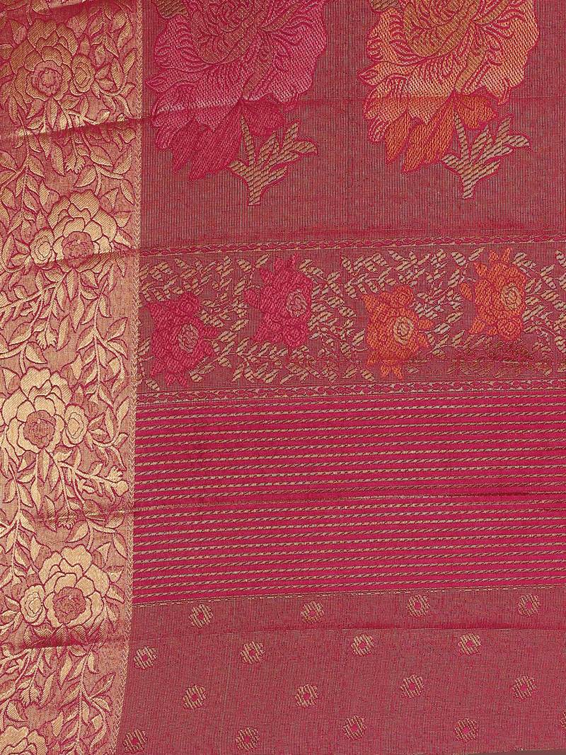 CLASSICATE from the house of The Chennai Silks Navy Blue Taffeta Saree With Running Blouse