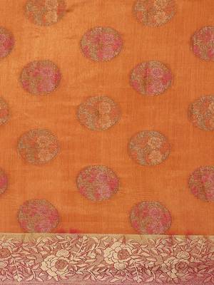 CLASSICATE from the house of The Chennai Silks Mustard Taffeta Saree With Running Blouse 4