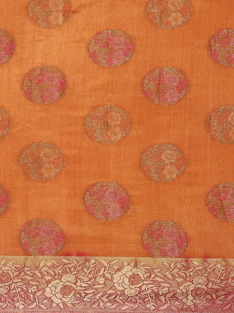 CLASSICATE from the house of The Chennai Silks Mustard Taffeta Saree With Running Blouse