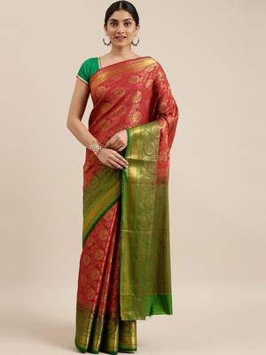 CLASSICATE from the house of The Chennai Silks Maroon Patola Silk Saree With Running Blouse 1