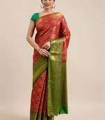CLASSICATE from the house of The Chennai Silks Maroon Patola Silk Saree With Running Blouse