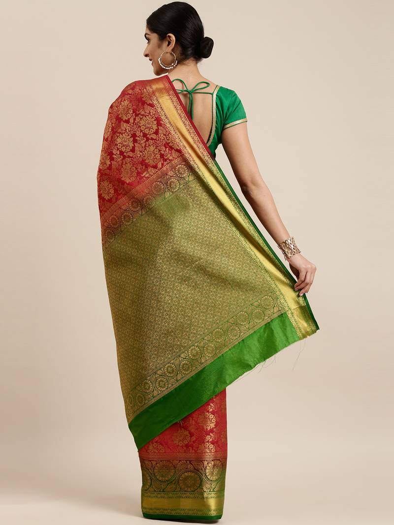 CLASSICATE from the house of The Chennai Silks Maroon Patola Silk Saree With Running Blouse
