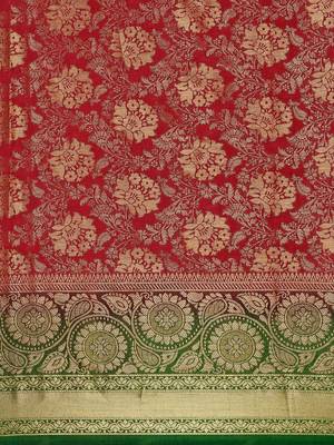 CLASSICATE from the house of The Chennai Silks Maroon Patola Silk Saree With Running Blouse 4