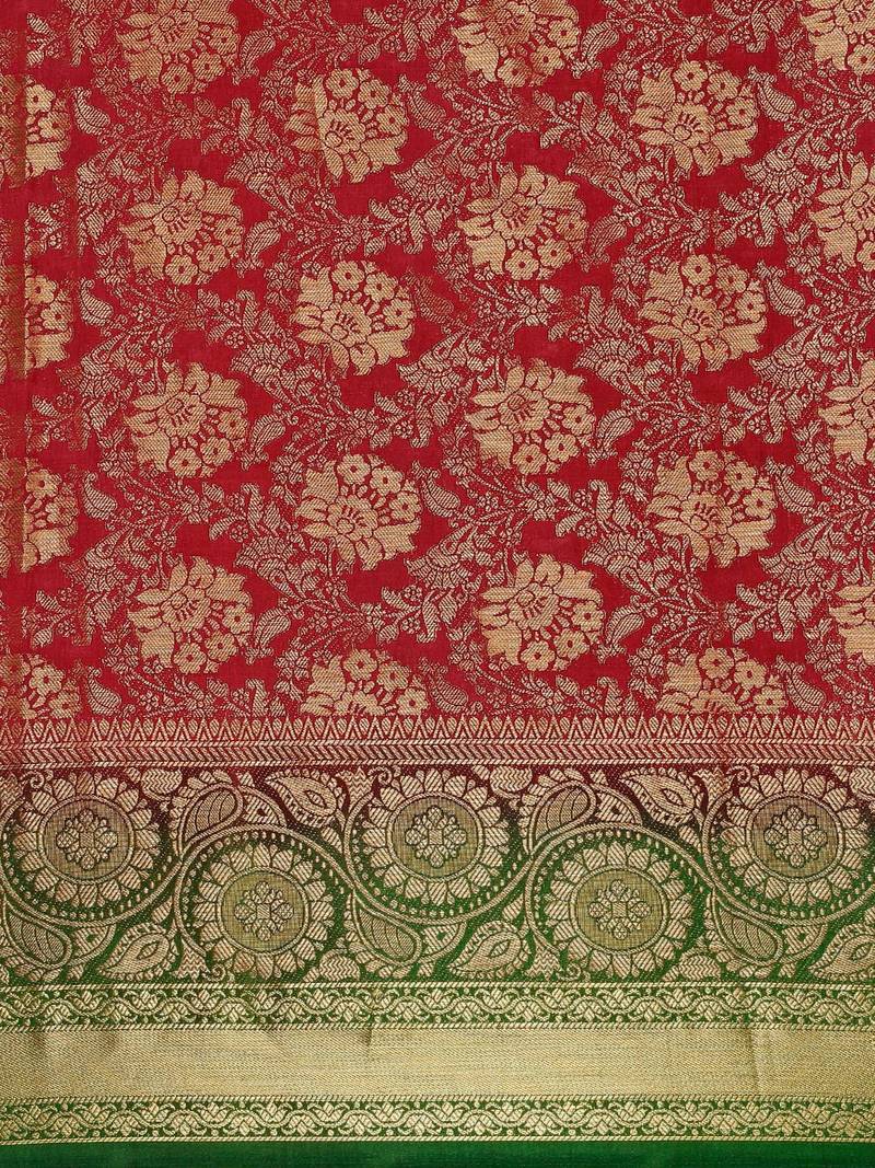 CLASSICATE from the house of The Chennai Silks Maroon Patola Silk Saree With Running Blouse