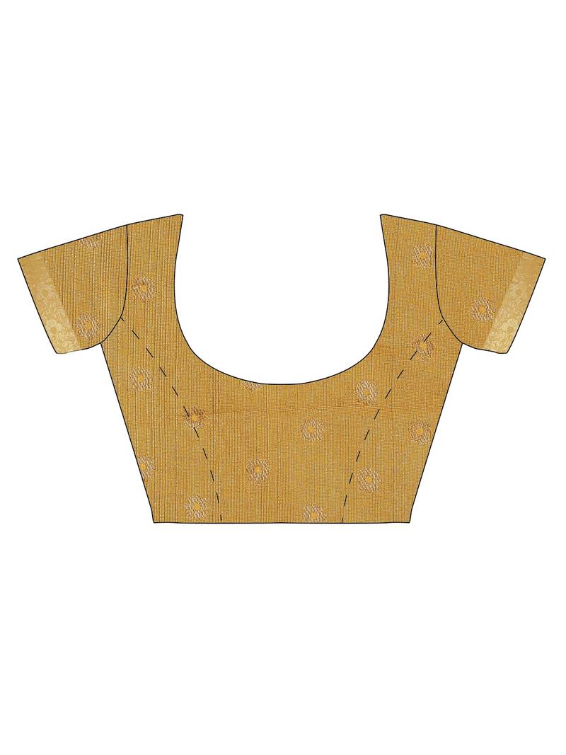 CLASSICATE from the house of The Chennai Silks Yellow Taffeta Saree With Running Blouse