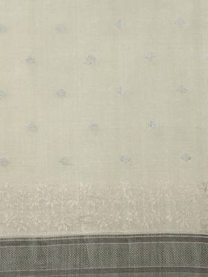 CLASSICATE from the house of The Chennai Silks Green Embroidered Jute Cotton Saree With Running Blouse 4