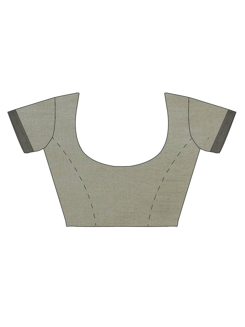 CLASSICATE from the house of The Chennai Silks Green Embroidered Jute Cotton Saree With Running Blouse